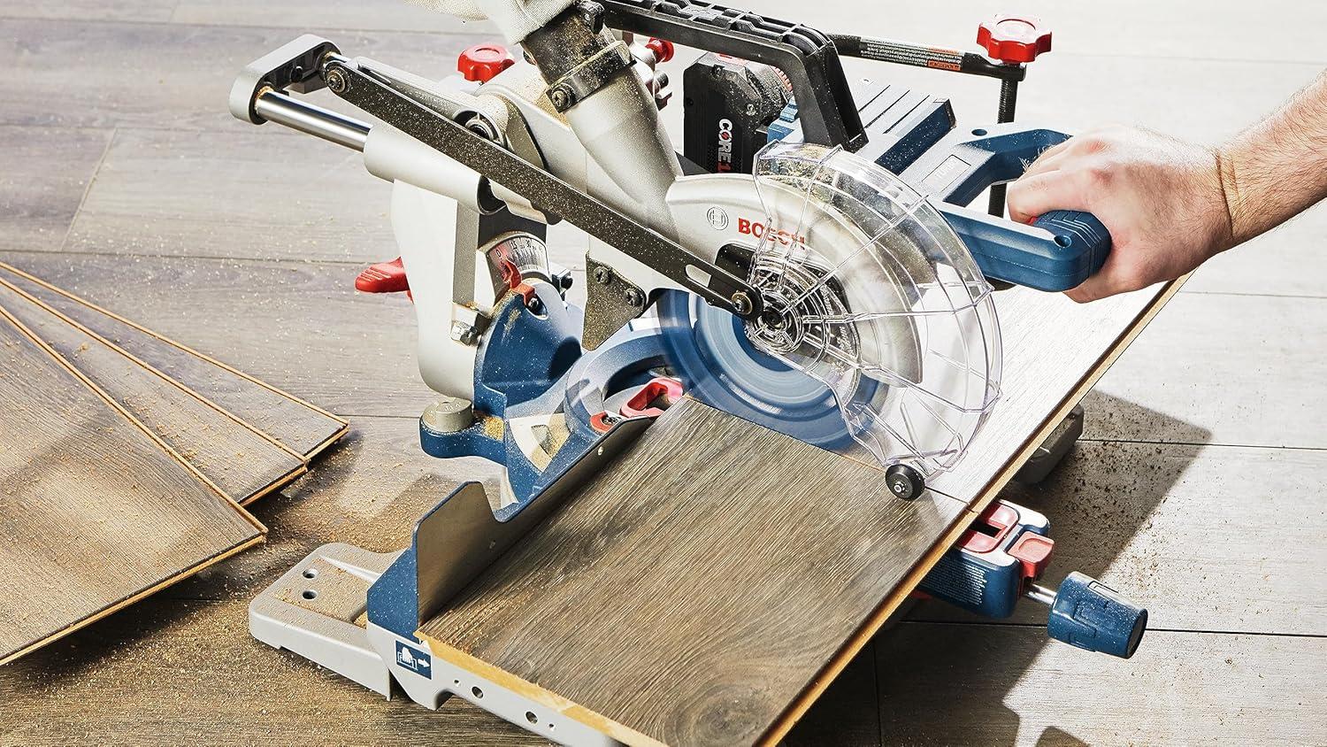 imageBOSCH GCM18V07SN PROFACTOR 18V 714 In SingleBevel Slide Miter Saw Mobile Cordless Solution 334 In Nested Crown Cutting 814 In Crosscut Capacity Bare Toolw 18V 8 Ah Battery