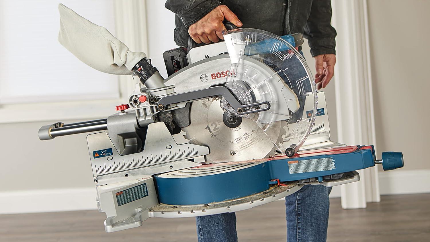 imageBOSCH GCM18V12SDN14 PROFACTOR 18V 12 In DualBevel Slide Miter Saw Kit with 1 CORE18V 8 Ah High Power BatteryTool Only