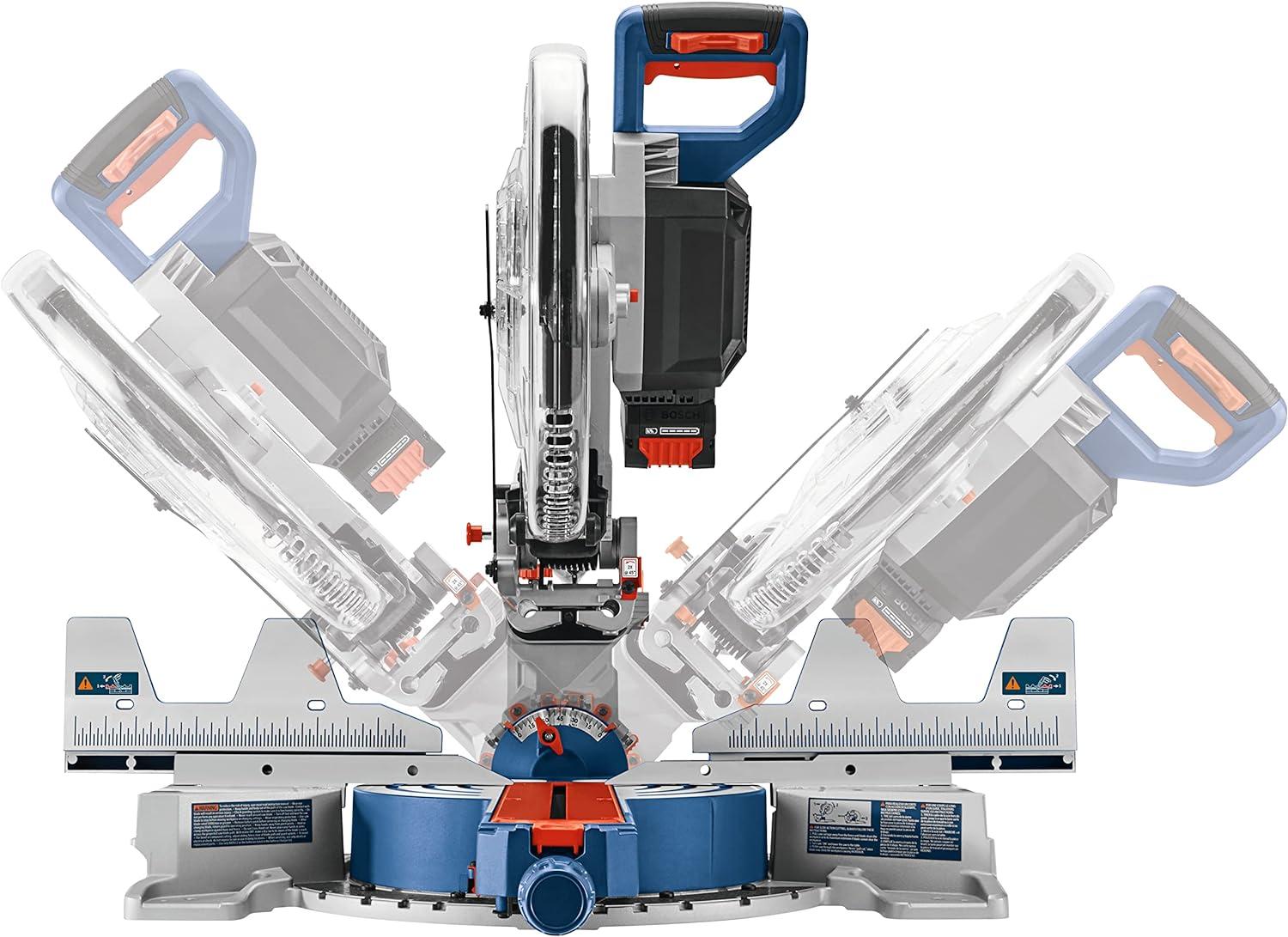 imageBOSCH GCM18V12SDN14 PROFACTOR 18V 12 In DualBevel Slide Miter Saw Kit with 1 CORE18V 8 Ah High Power BatteryTool Only