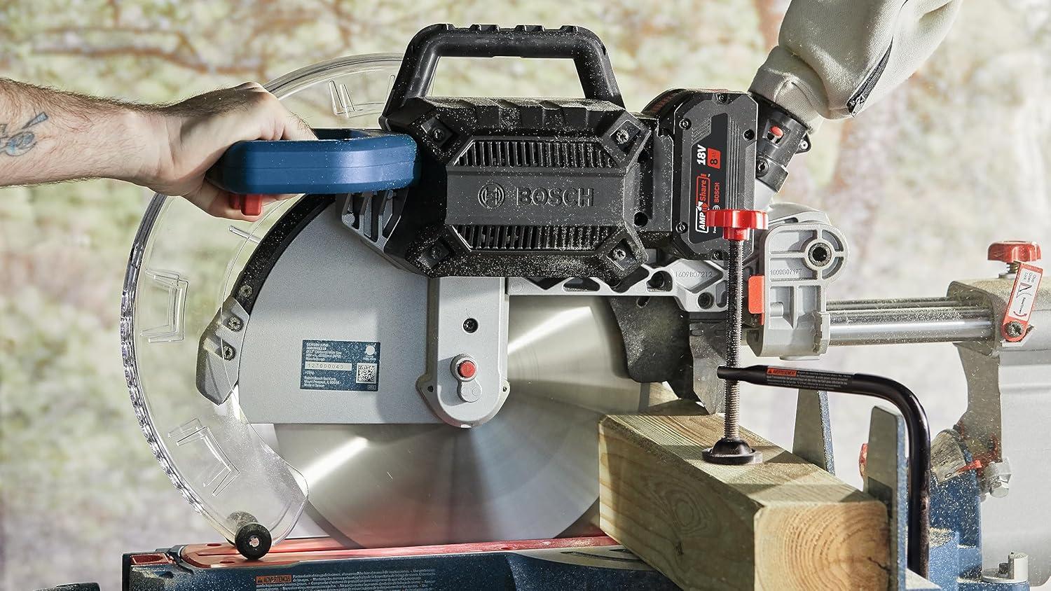 imageBOSCH GCM18V12SDN14 PROFACTOR 18V 12 In DualBevel Slide Miter Saw Kit with 1 CORE18V 8 Ah High Power BatteryTool Only