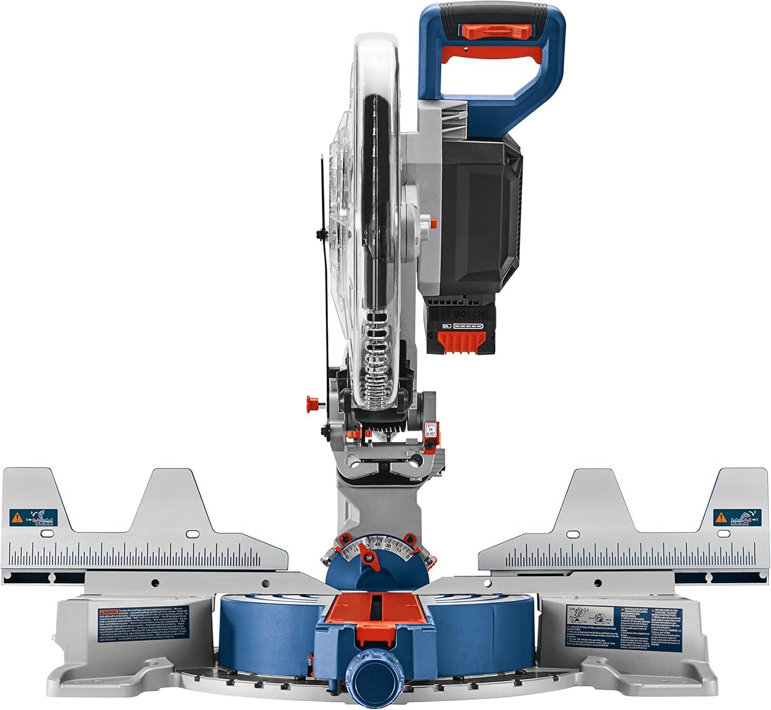imageBOSCH GCM18V12SDN14 PROFACTOR 18V 12 In DualBevel Slide Miter Saw Kit with 1 CORE18V 8 Ah High Power Batteryw 18V 8 Ah Battery