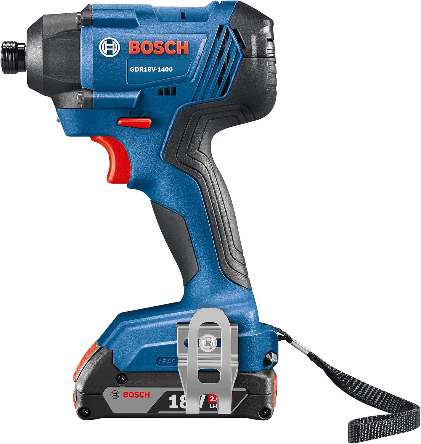 imageBOSCH GDR18V1400B12 18V 14 In Hex Impact Driver Kit with 20Ah Battery