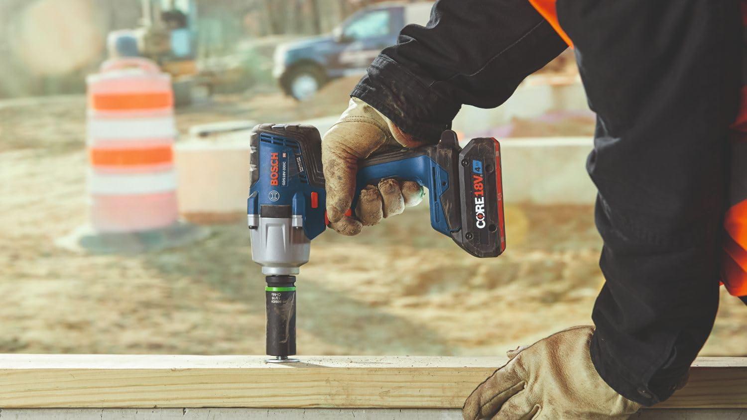 imageBOSCH GDS18V330PCN 18V Brushless 12 In MidTorque Impact Wrench with Pin Detent Bare ToolTool Only