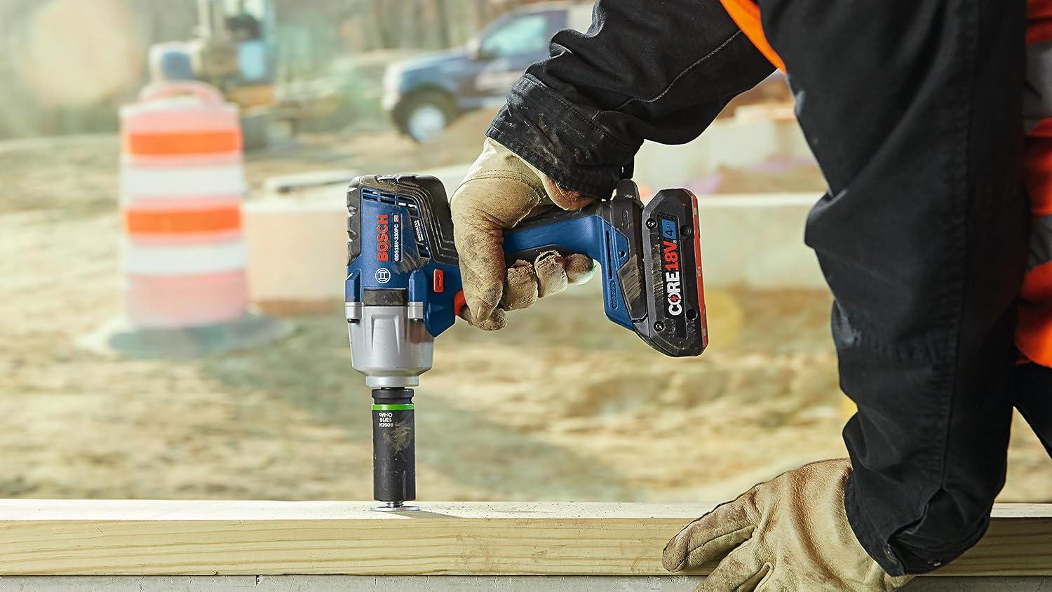 imageBOSCH GDS18V330PCN 18V Brushless 12 In MidTorque Impact Wrench with Pin Detent Bare ToolTool Only w Pin Detent