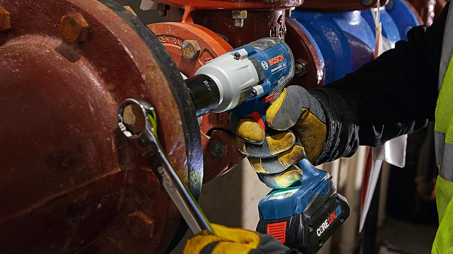 imageBOSCH GDS18V330PCN 18V Brushless 12 In MidTorque Impact Wrench with Pin Detent Bare ToolTool Only w Pin Detent