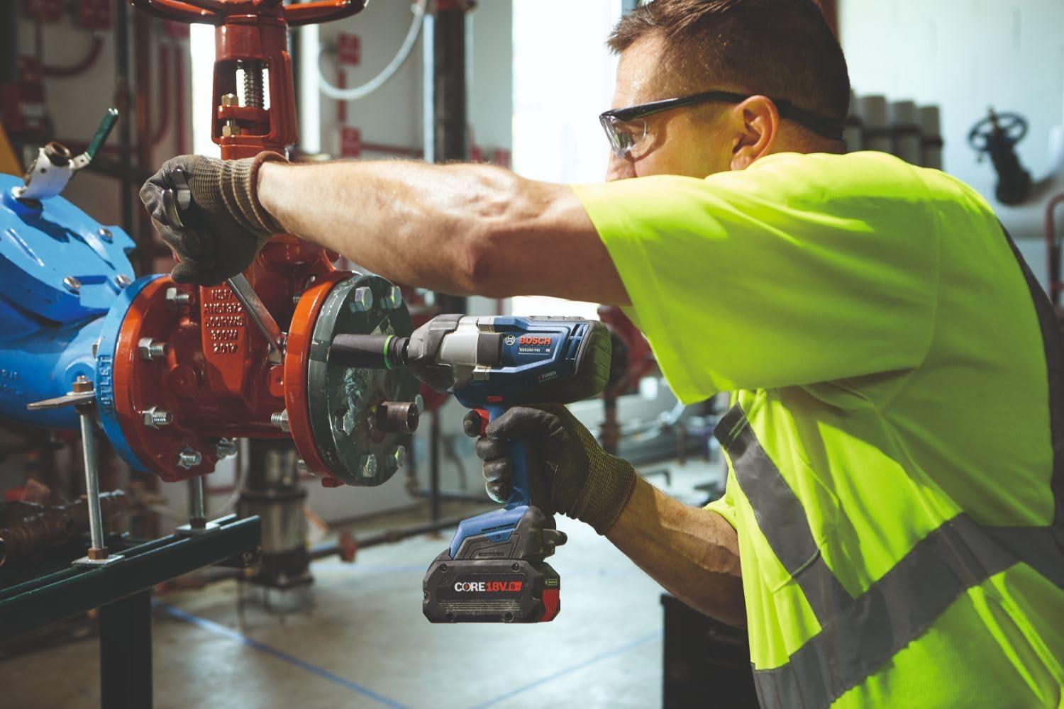 imageBOSCH GDS18V740CN PROFACTOR 18V ConnectedReady 12 In Impact Wrench with Friction Ring Bare ToolTool Only