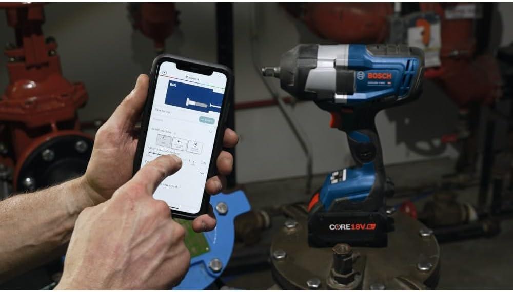 imageBOSCH GDS18V740CN PROFACTOR 18V ConnectedReady 12 In Impact Wrench with Friction Ring Bare ToolTool Only w Bluetooth Connectivity