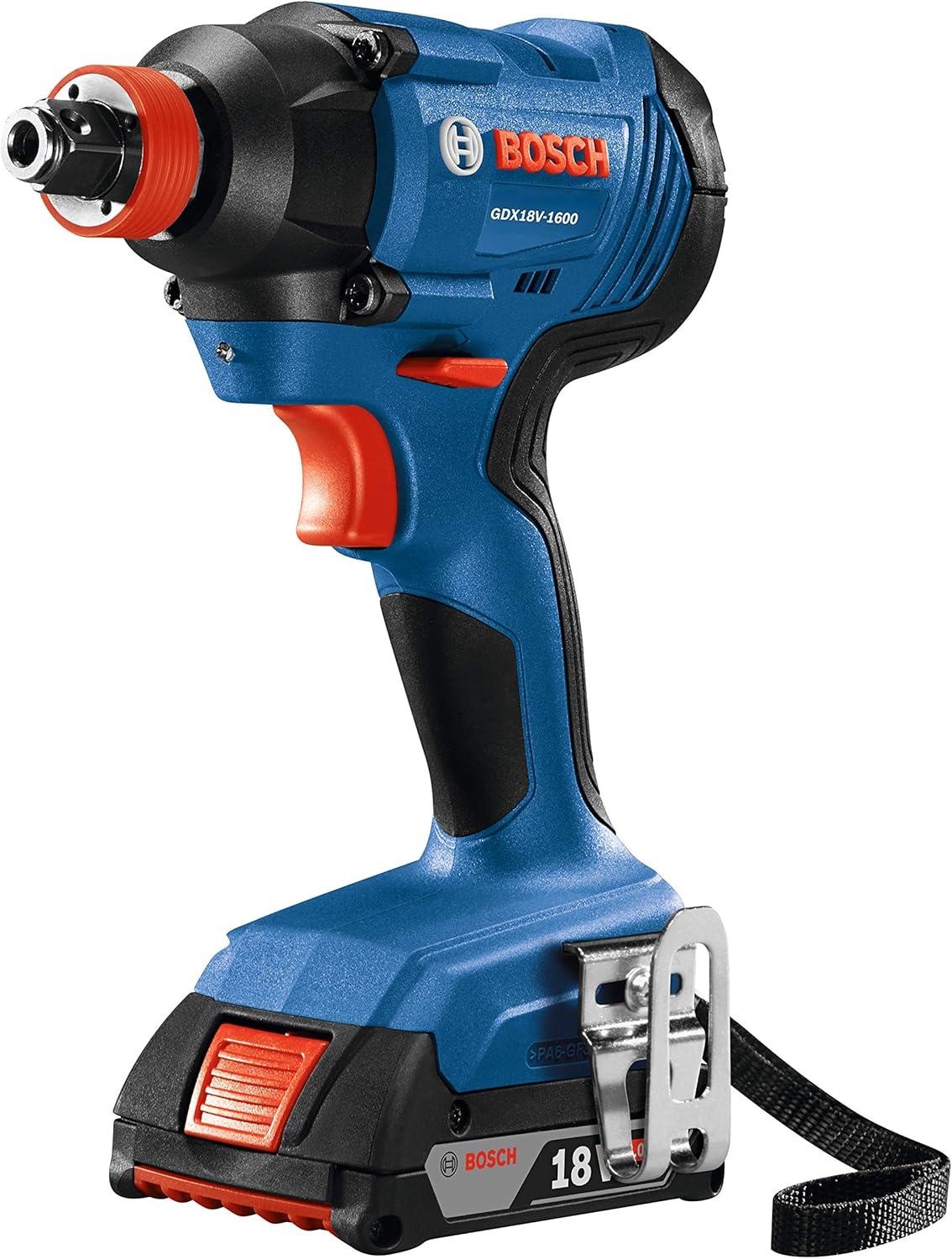 imageBOSCH GDX18V1600B12 18V 14 In and 12 In TwoInOne BitSocket Impact Driver Kit