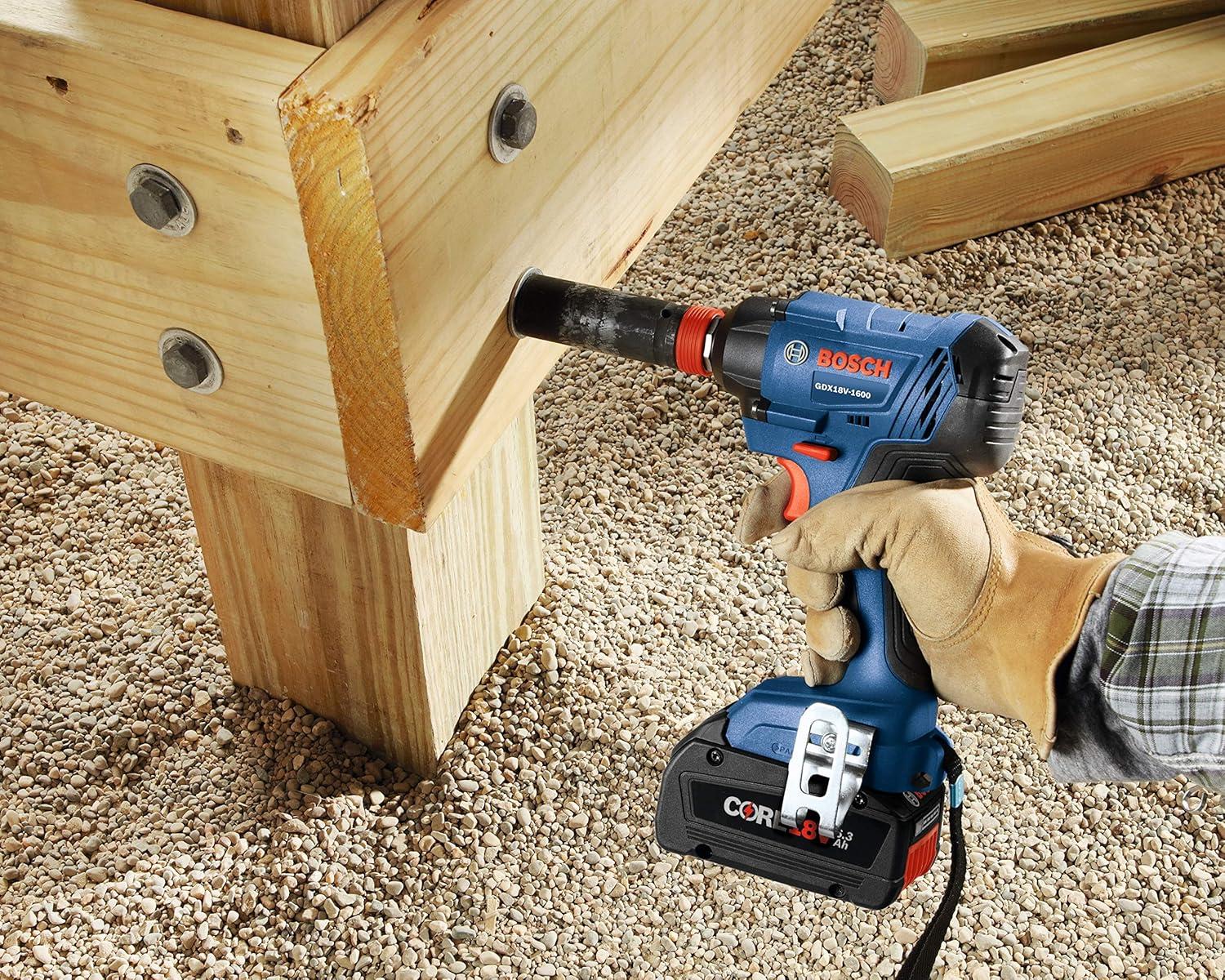 imageBOSCH GDX18V1600B12 18V 14 In and 12 In TwoInOne BitSocket Impact Driver Kit