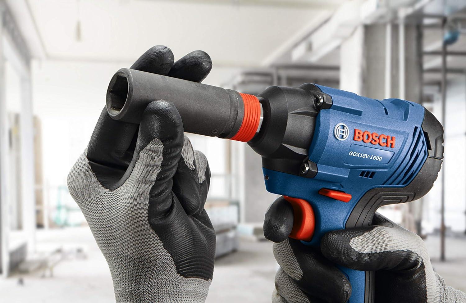 imageBOSCH GDX18V1600B12 18V 14 In and 12 In TwoInOne BitSocket Impact Driver Kit