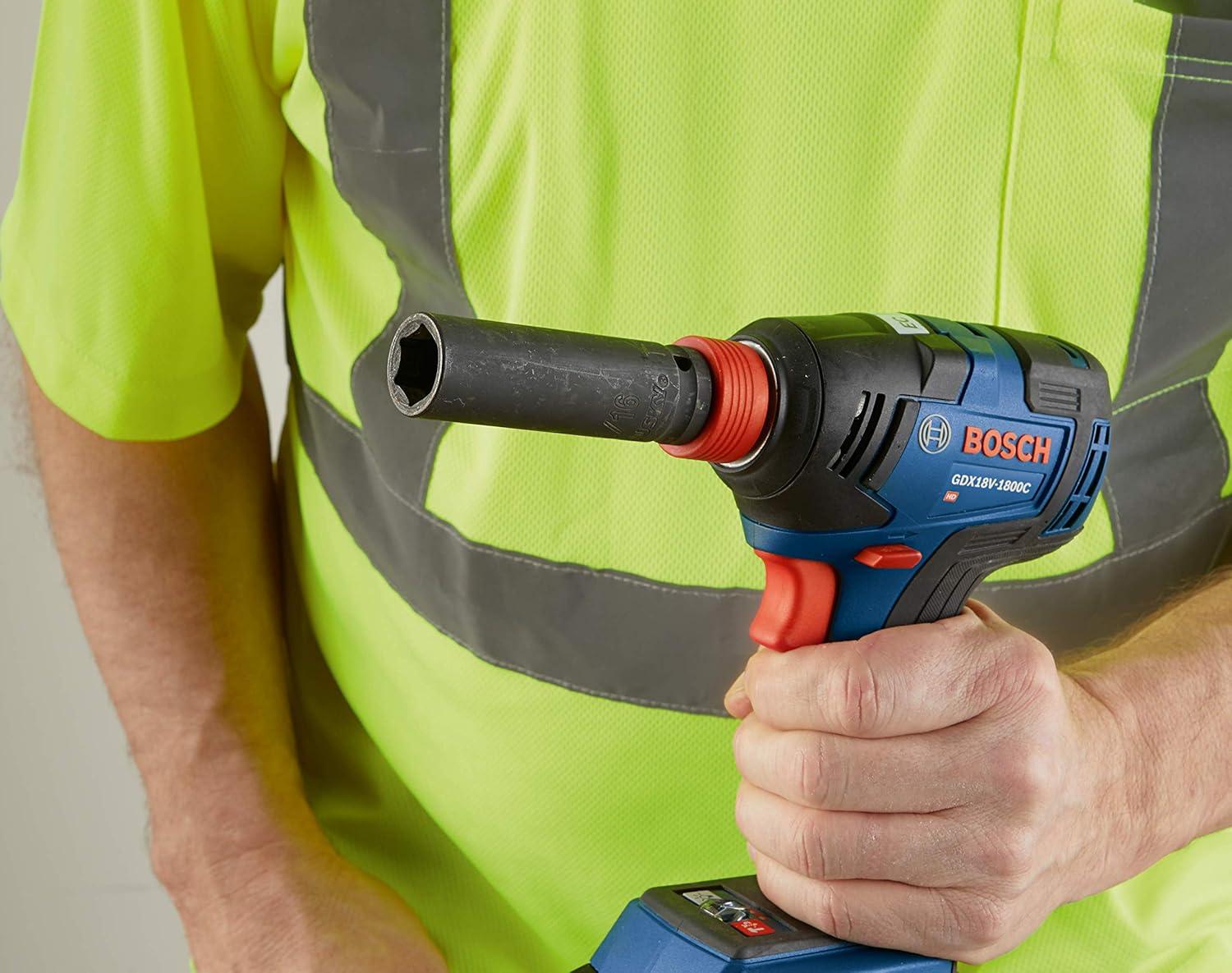 imageBOSCH GDX18V1800CB15 18V EC Brushless ConnectedReady 14 In and 12 In TwoInOne BitSocket Impact Driver Kit with 1 CORE18V 40 Ah Compact BatteryGeneration 2