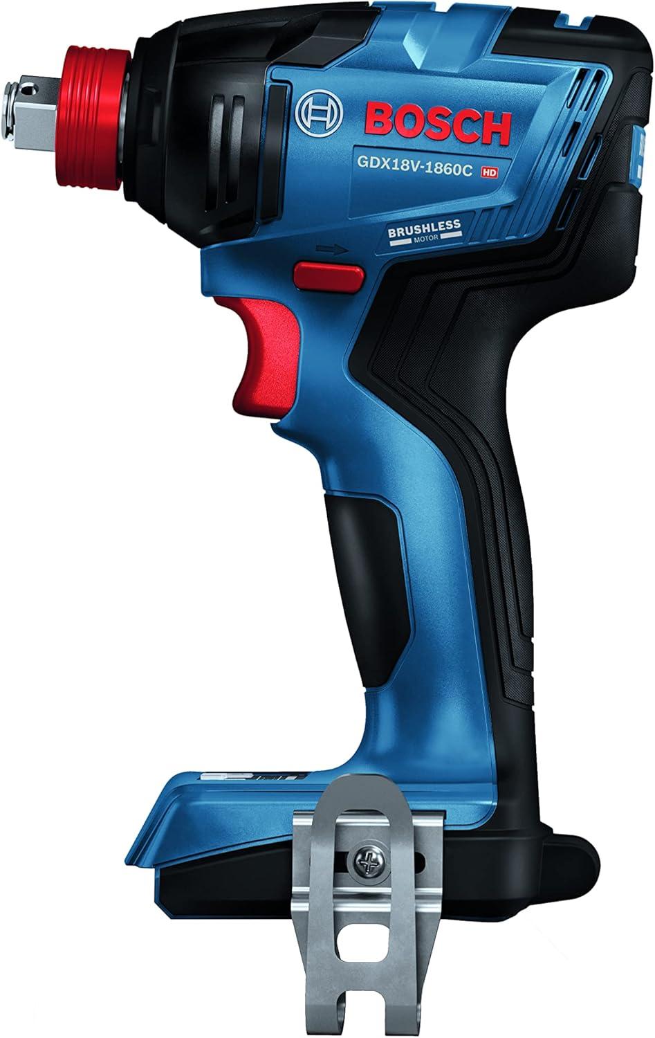 imageBOSCH GDX18V1860CB15 18V ConnectedReady TwoInOne 14 In and 12 In BitSocket Impact DriverWrench Kit with 1 CORE18V 4 Ah Advanced Power BatteryIndustrial