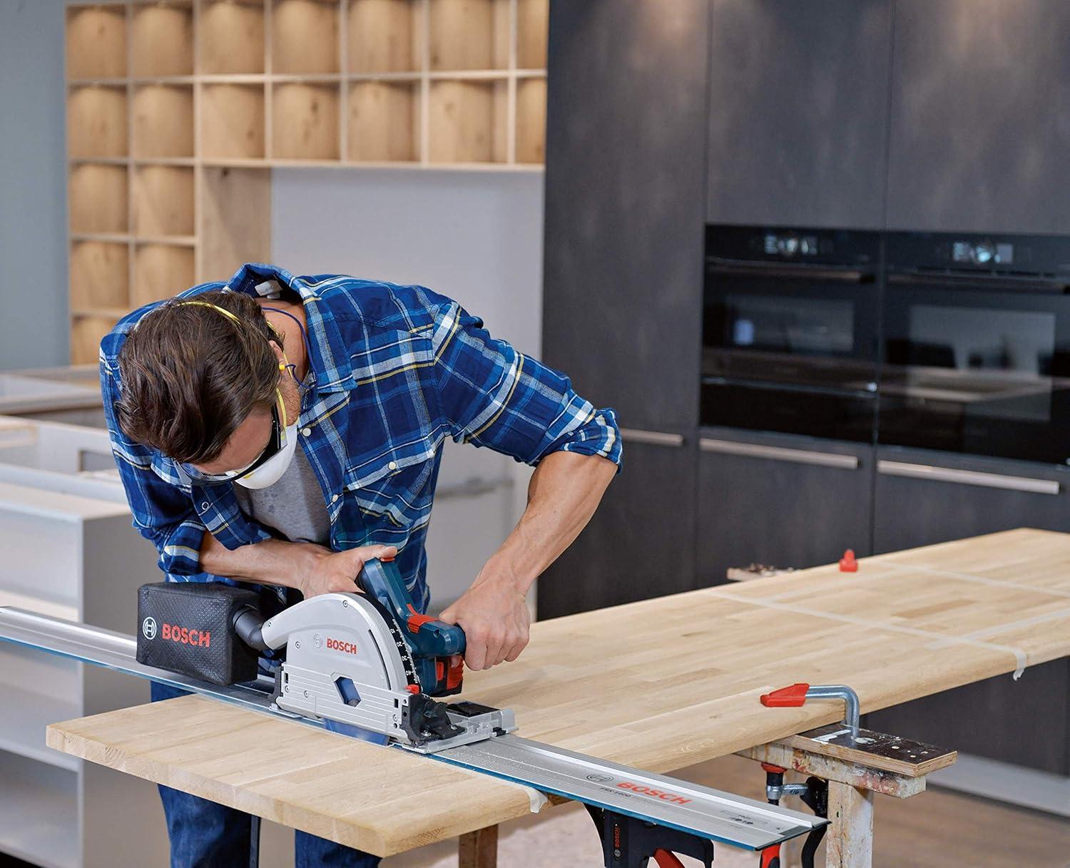 imageBOSCH GKT18V20GCL14 PROFACTOR 18V ConnectedReady 512 In Track Saw Kit with 1 CORE18V 8 Ah High Power BatteryTrack Saw Only