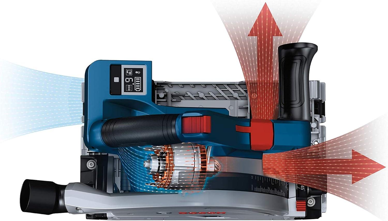 imageBOSCH GKT18V20GCL14 PROFACTOR 18V ConnectedReady 512 In Track Saw Kit with 1 CORE18V 8 Ah High Power Batteryw Starter Kit