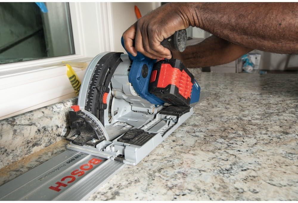 imageBOSCH GKT18V20GCL14 PROFACTOR 18V ConnectedReady 512 In Track Saw Kit with 1 CORE18V 8 Ah High Power Batteryw Starter Kit