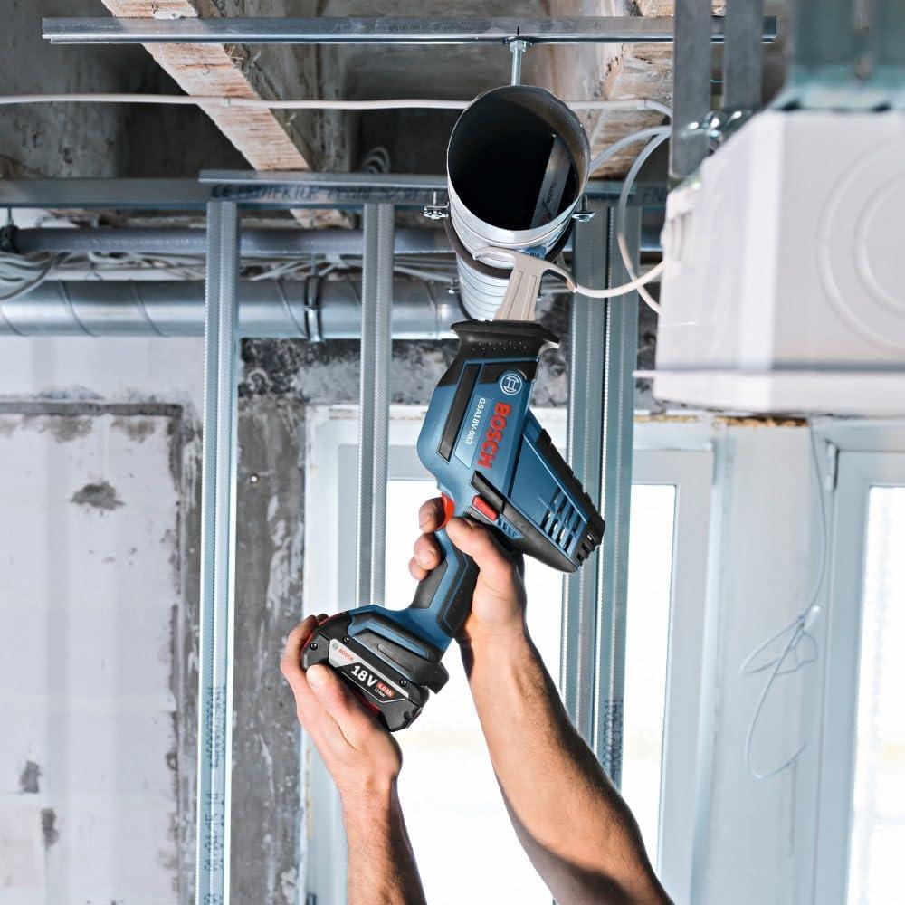 imageBOSCH GSA18V083B 18V Cordless Reciprocating Saw Lightweight amp Compact 083 Stroke 3050 SPM VariableSpeed Trigger Toolless Blade Change LED Light Bare ToolBare Tool