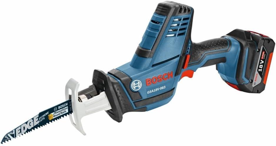 imageBOSCH GSA18V083B 18V Cordless Reciprocating Saw Lightweight amp Compact 083 Stroke 3050 SPM VariableSpeed Trigger Toolless Blade Change LED Light Bare ToolBare Tool
