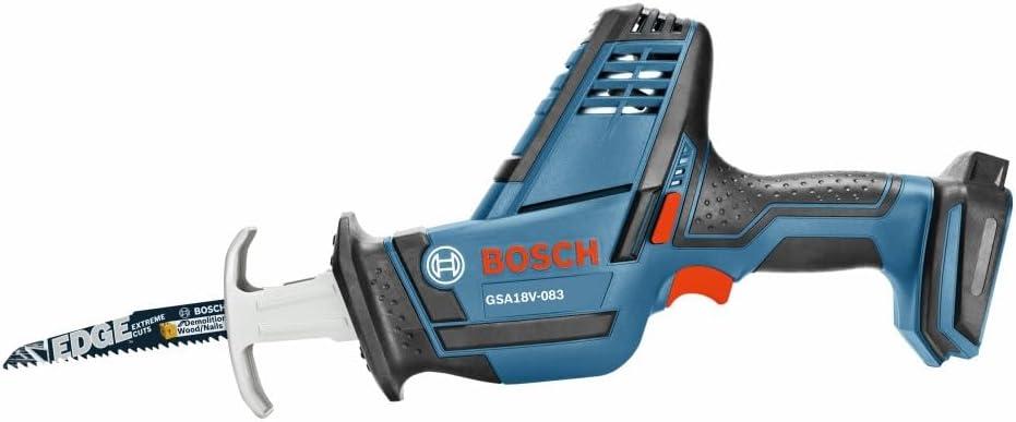 imageBOSCH GSA18V083B 18V Cordless Reciprocating Saw Lightweight amp Compact 083 Stroke 3050 SPM VariableSpeed Trigger Toolless Blade Change LED Light Bare ToolBare Tool