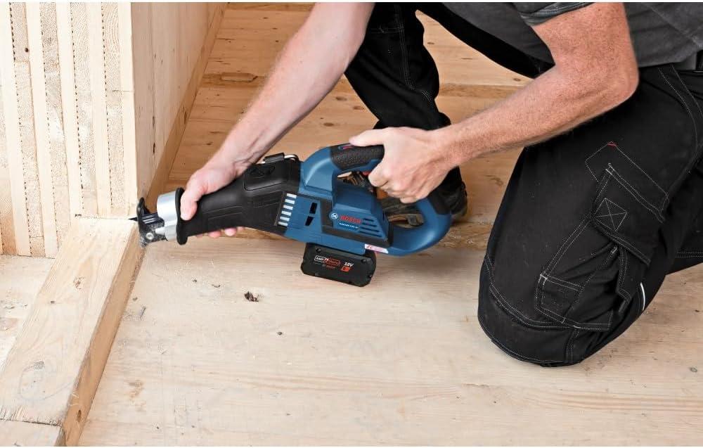 imageBOSCH GSA18V125K14A 18V EC Brushless 114 InStroke MultiGrip Reciprocating Saw Kit with 1 CORE18V 8 Ah High Power Battery