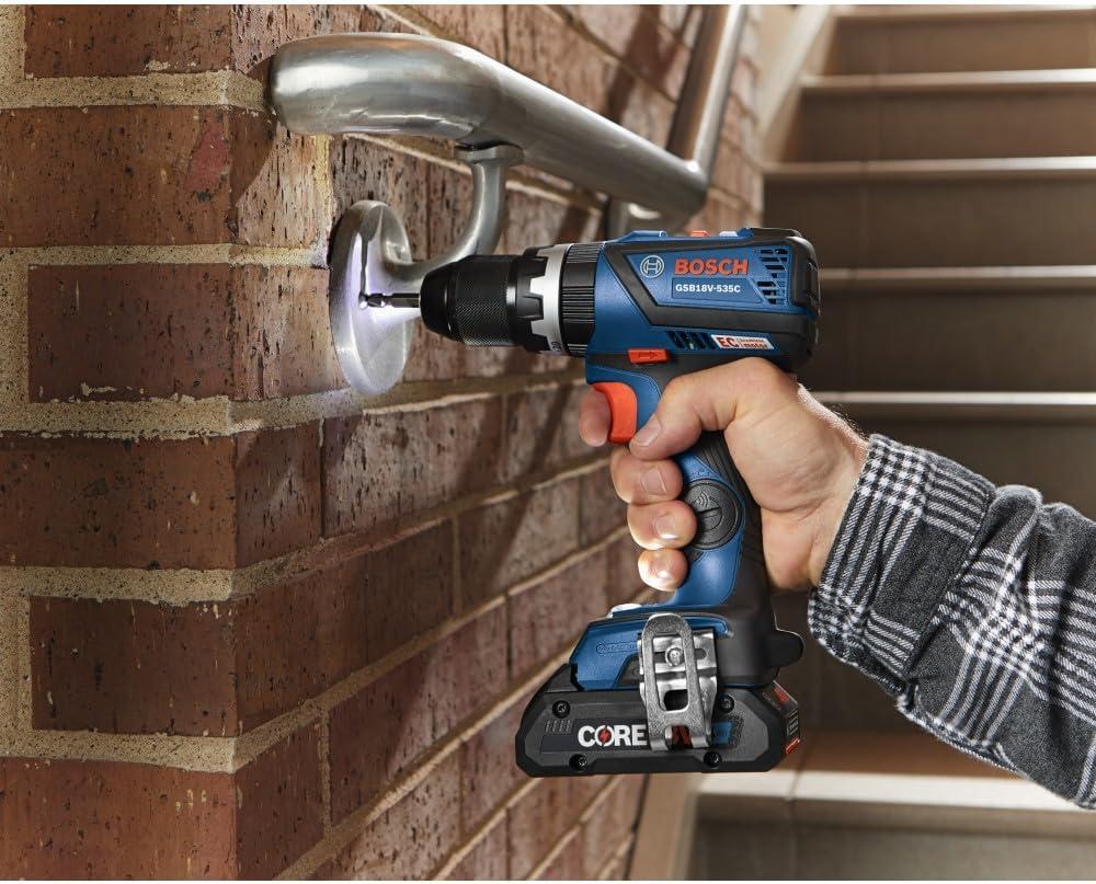 imageBOSCH GSB18V535CB15 18V EC Brushless ConnectedReady 12 In Hammer DrillDriver with 1 CORE18V 4 Ah Advanced Power BatteryIndustrial