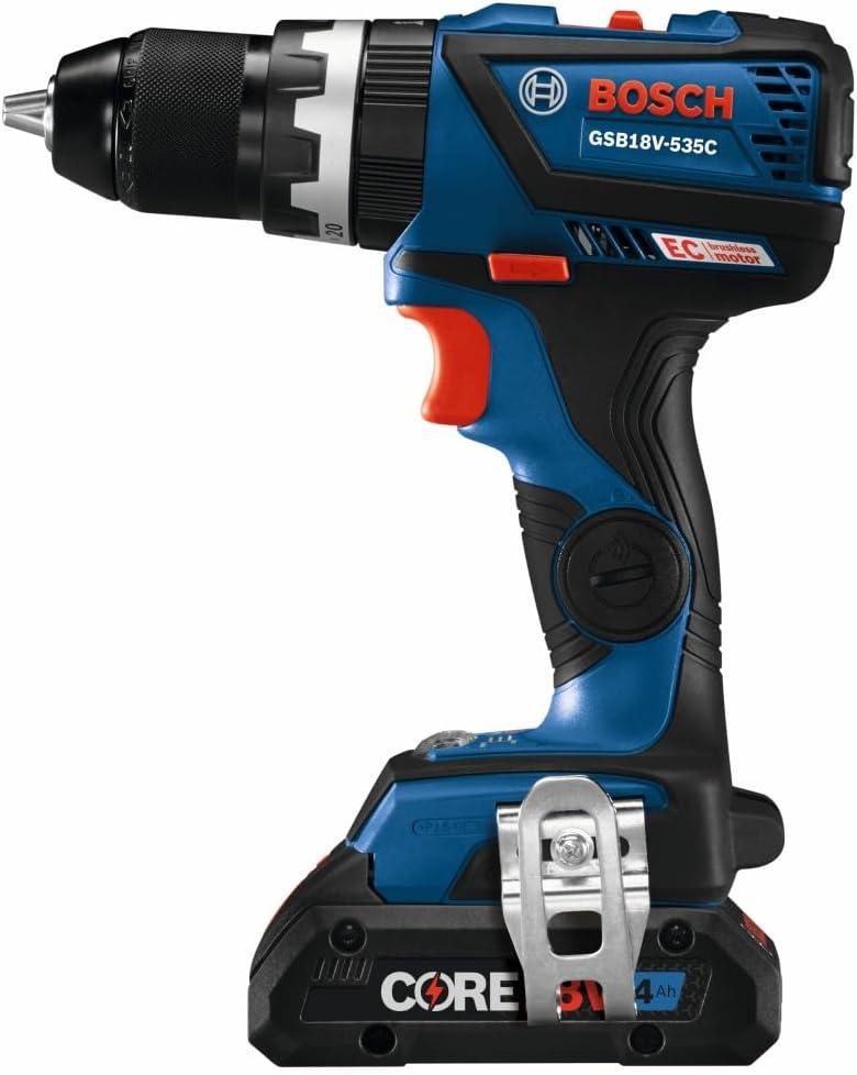 imageBOSCH GSB18V535CB15 18V EC Brushless ConnectedReady 12 In Hammer DrillDriver with 1 CORE18V 4 Ah Advanced Power BatteryIndustrial
