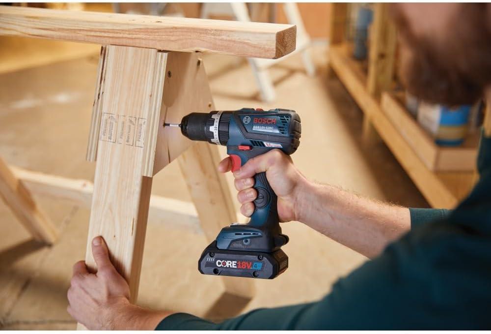 imageBOSCH GSB18V535CB15 18V EC Brushless ConnectedReady 12 In Hammer DrillDriver with 1 CORE18V 4 Ah Advanced Power BatteryTool Only