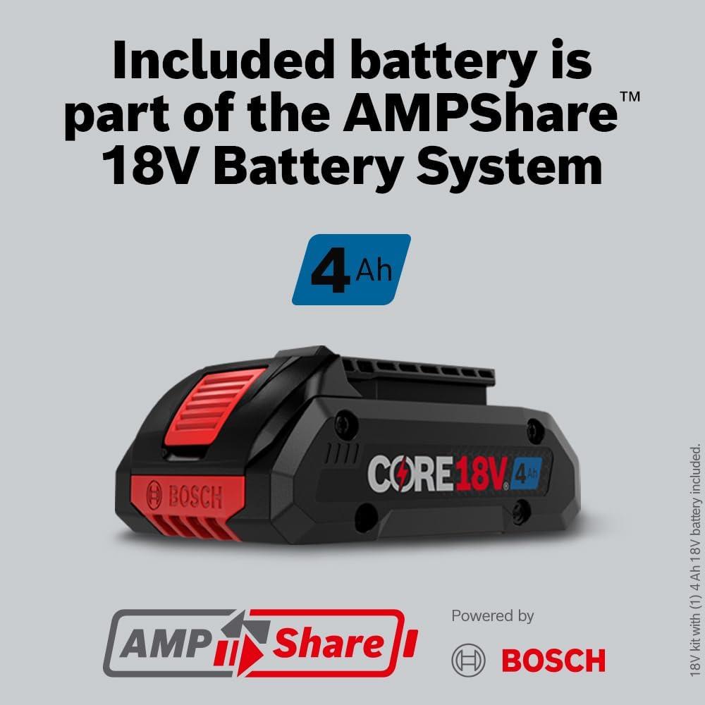 imageBOSCH GSB18V535CB15 18V EC Brushless ConnectedReady 12 In Hammer DrillDriver with 1 CORE18V 4 Ah Advanced Power Batteryw 18V 4 Ah Battery