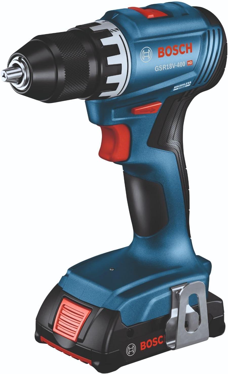 imageBOSCH GSR18V400B22 18V Compact Brushless 12 In DrillDriver Kit with 2 2 Ah Standard BatteriesDrillDriver Kit w 2 20 Ah Batteries