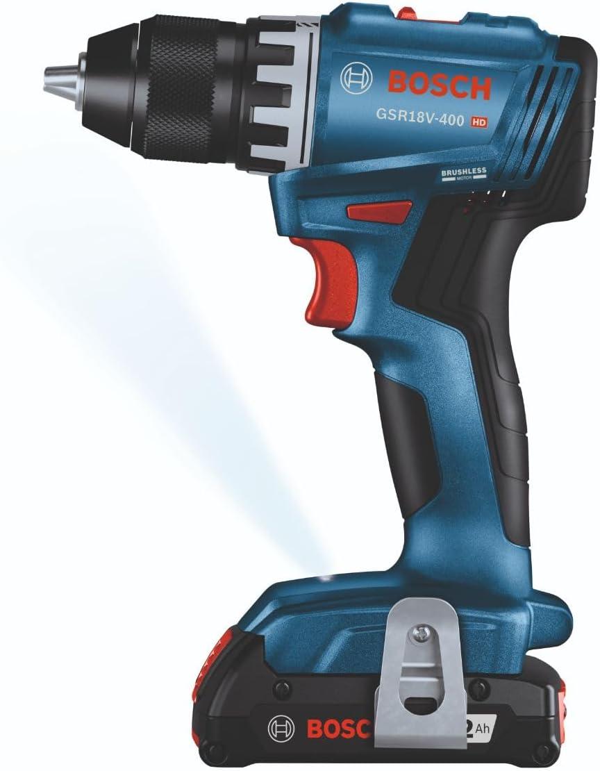 imageBOSCH GSR18V400B22 18V Compact Brushless 12 In DrillDriver Kit with 2 2 Ah Standard BatteriesDrillDriver Kit w 2 20 Ah Batteries