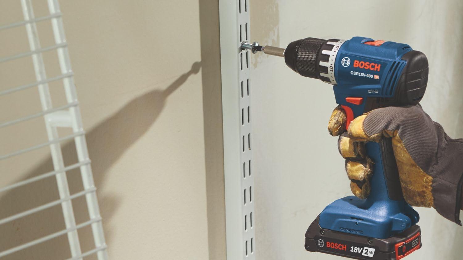 imageBOSCH GSR18V400B22 18V Compact Brushless 12 In DrillDriver Kit with 2 2 Ah Standard BatteriesDrillDriver Kit w 2 20 Ah Batteries
