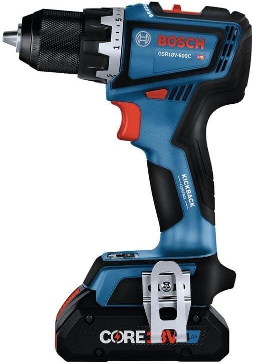 imageBOSCH GSR18V800CN 18V Brushless ConnectedReady 12 In DrillDriver Bare Toolw 2 18V 4 Ah Batteries