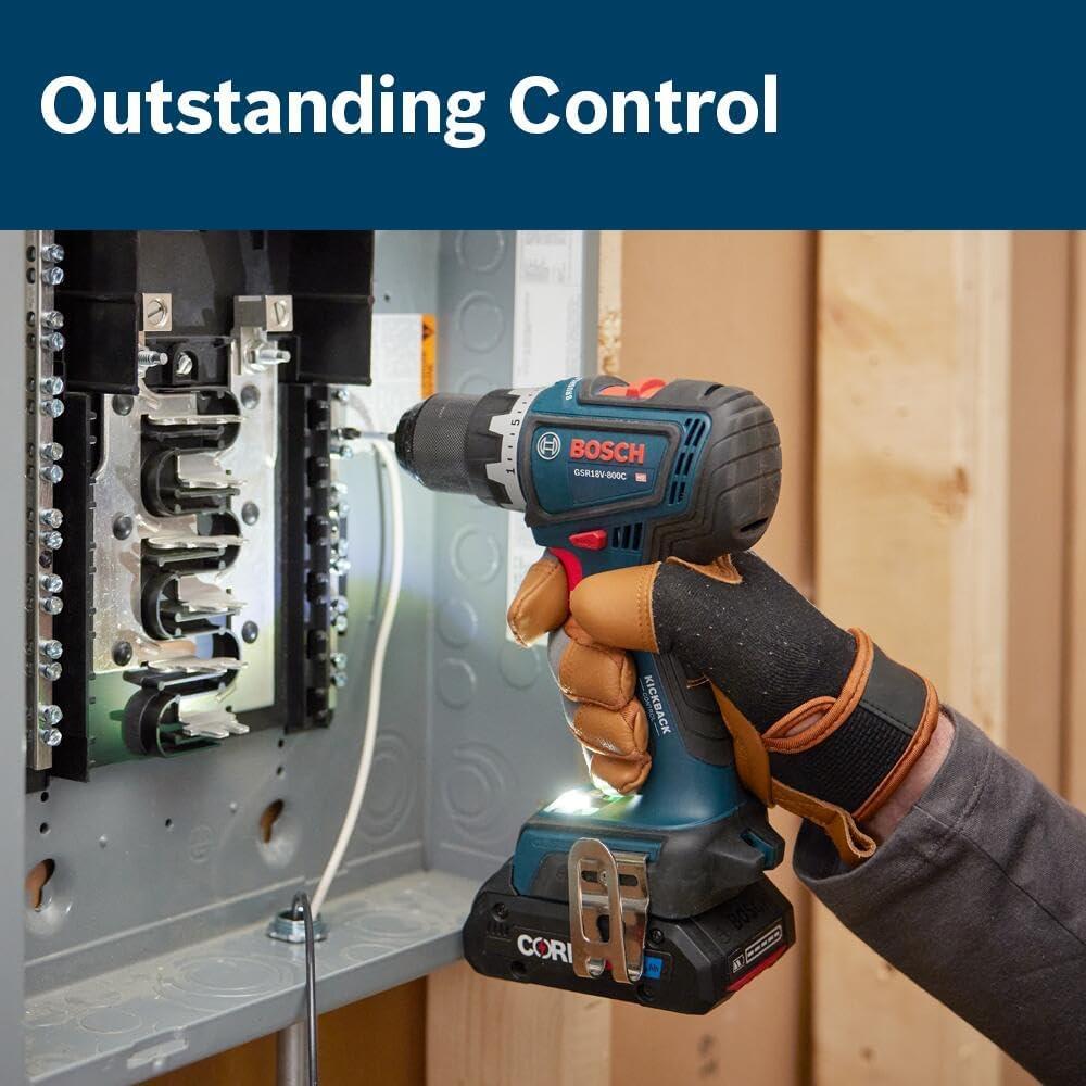 imageBOSCH GSR18V800CN 18V Brushless ConnectedReady 12 In DrillDriver Bare Toolw 2 18V 4 Ah Batteries