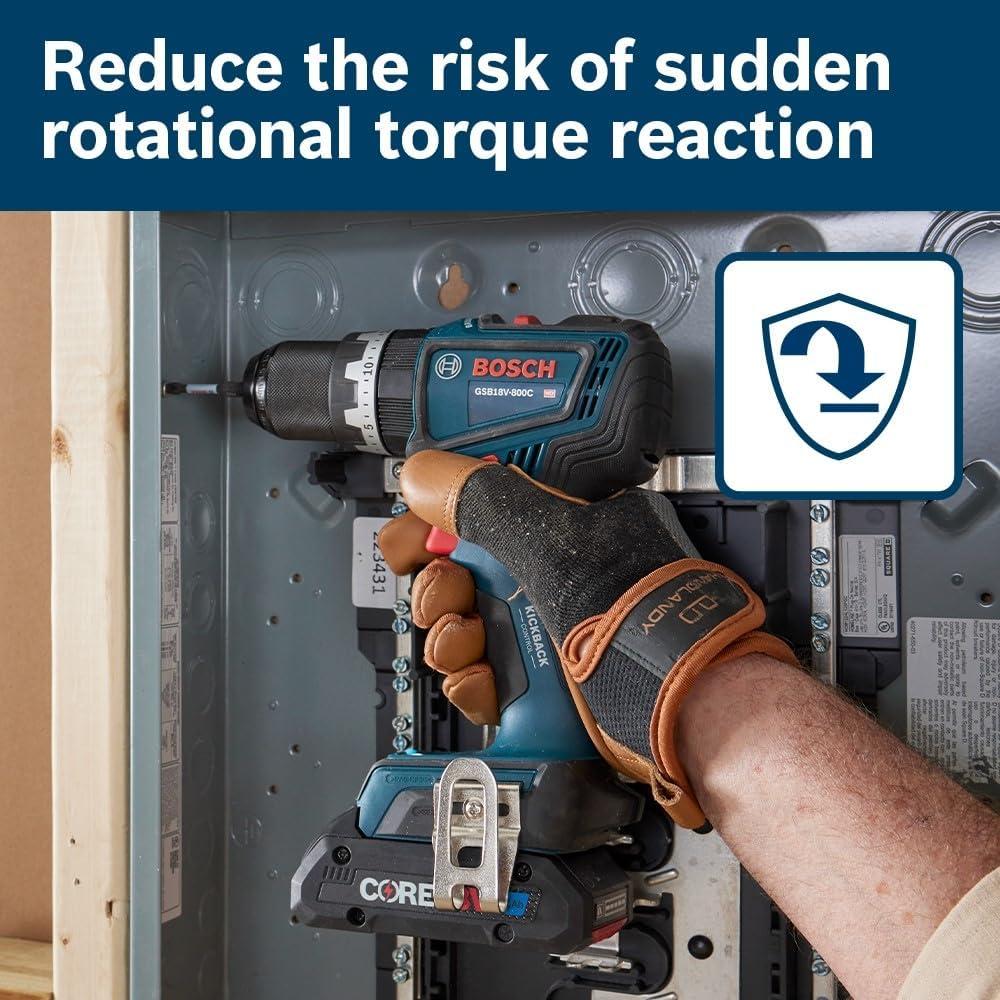 imageBOSCH GSR18V800FCB24 18V DrillDriver with 5In1 Flexiclick System and 1 CORE18V 4 Ah Advanced Power Batteryw 2 18V 4 Ah Batteries