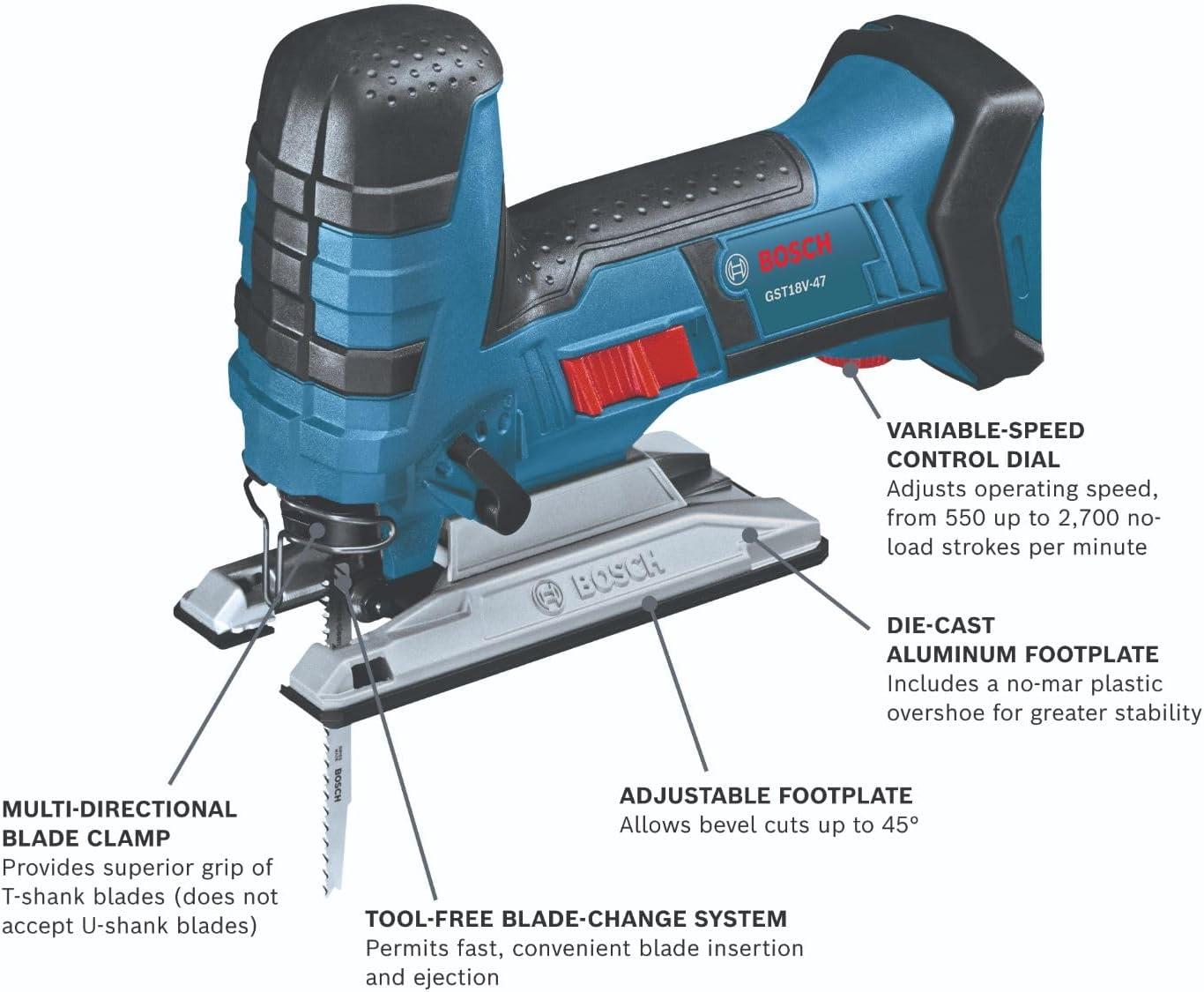 imageBOSCH GST18V47N 18V BarrelGrip Jig Saw Bare Tool