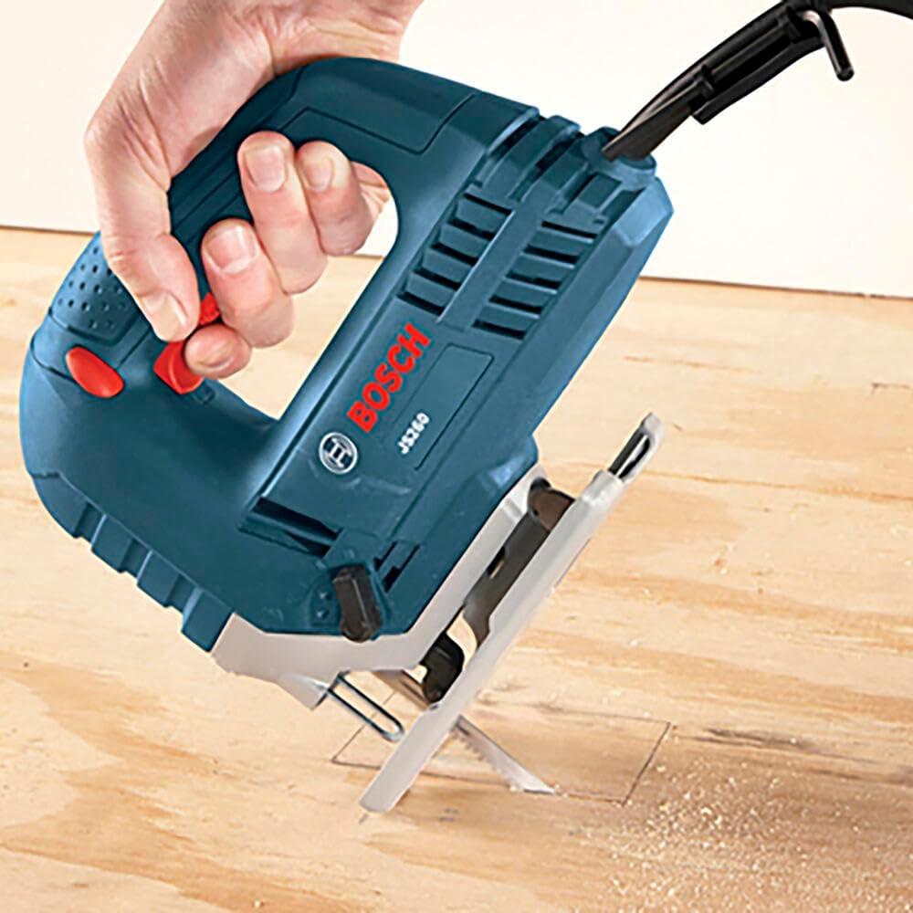 imageBOSCH JS260 TopHandle Jig Saw 60 Amp Motor Variable Speed Control LowVibration Plunging Design Toolless Blade Change System Ideal for Accurate and Smooth CuttingJigsaw Only