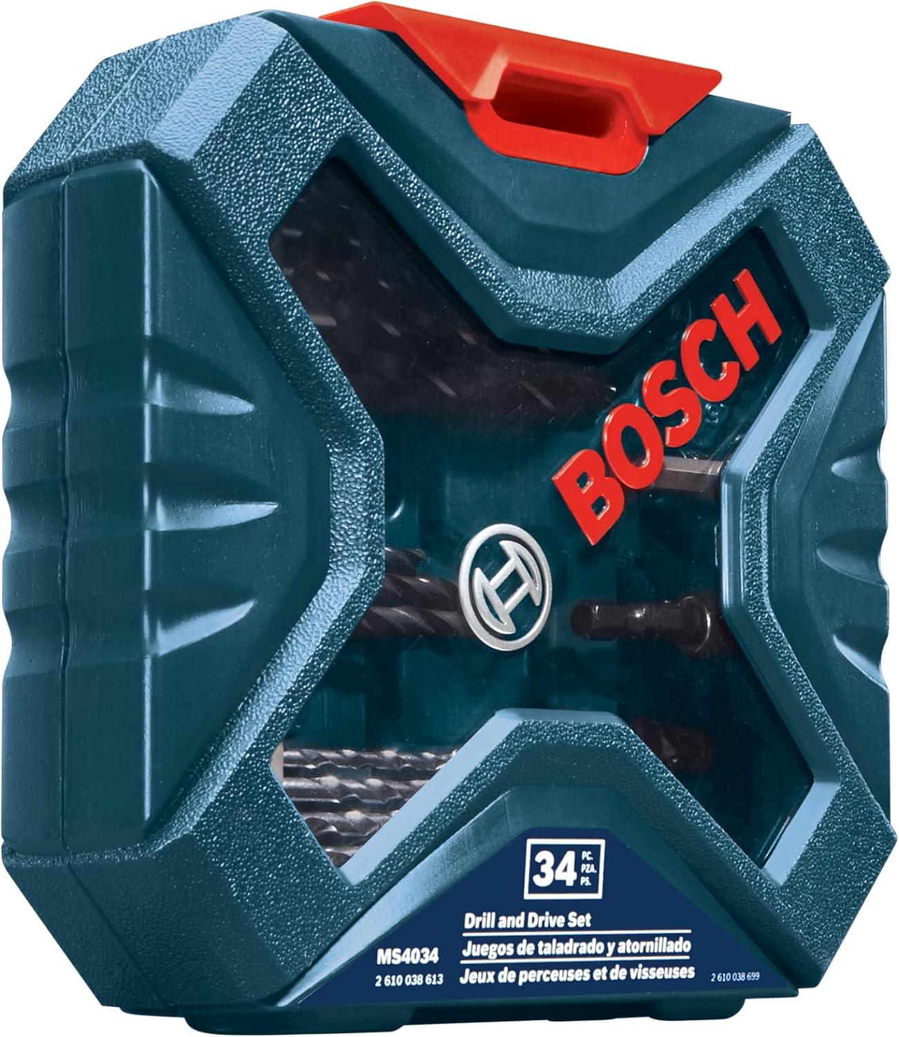 imageBOSCH MS4034 34Piece Drilling and Driving Mixed Set with Included Case for Applications in Wood Metal Masonry34Piece Set