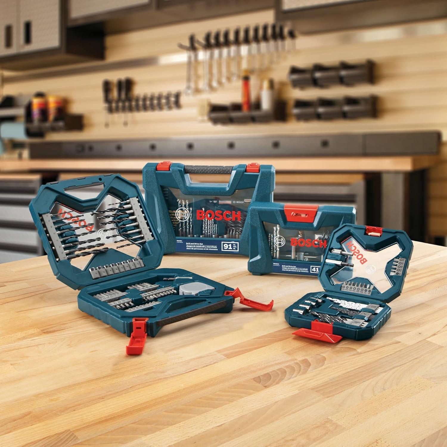 imageBOSCH MS4034 34Piece Drilling and Driving Mixed Set with Included Case for Applications in Wood Metal Masonry34Piece Set