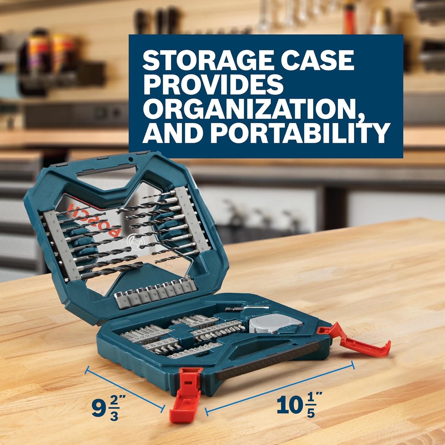 imageBOSCH MS4034 34Piece Drilling and Driving Mixed Set with Included Case for Applications in Wood Metal Masonry65Piece Set