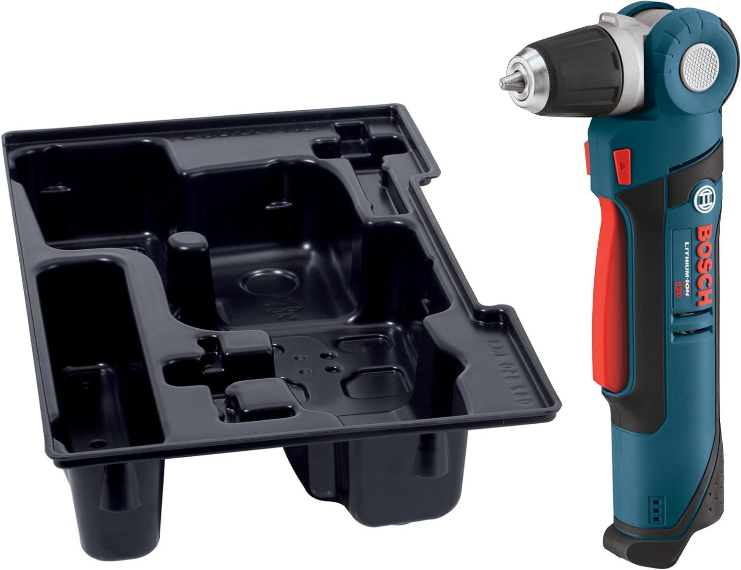 imageBOSCH PS11BN 12Volt Max LithiumIon 38Inch Right Angle DrillDriver with LBOXX ExactFit Tool Insert Tray Blue