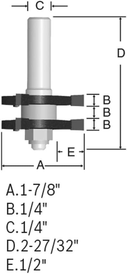 imageBosch 84623M 178 in x 14 in Carbide Tipped Tongue and Groove Bit