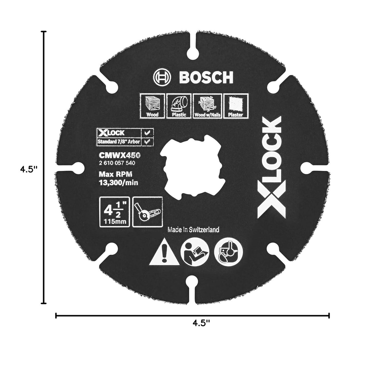 imageBosch CMWX450 412 in XLock Carbide MultiWheel45 in