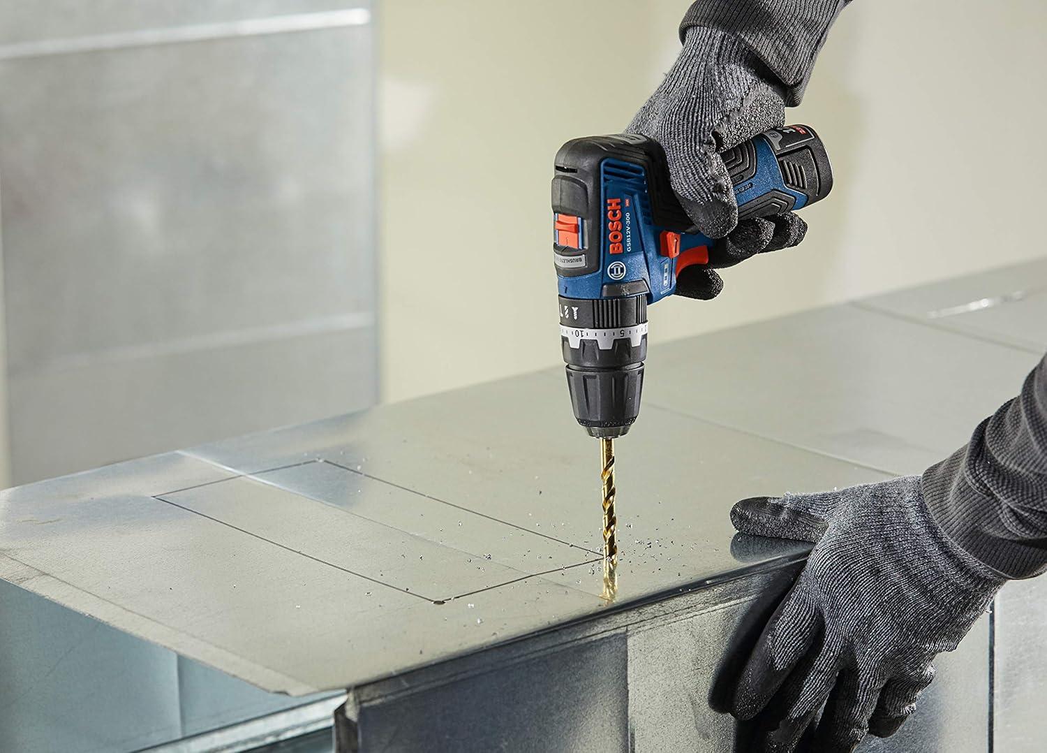 imageBosch GSB12V300N 12V Max Brushless 38 In Hammer DrillDriver Bare Toolw 2 12V Batteries