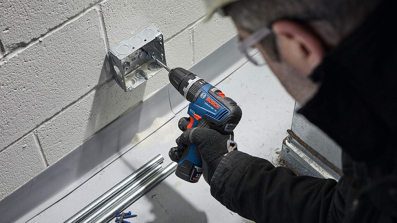 imageBosch GSB12V300N 12V Max Brushless 38 In Hammer DrillDriver Bare Toolw 2 12V Batteries