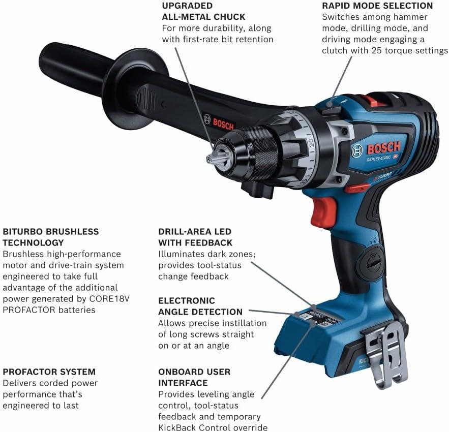 imageBosch GSR18V1330CN PROFACTOR 18V ConnectedReady 12 In DrillDriver Bare ToolTool Only
