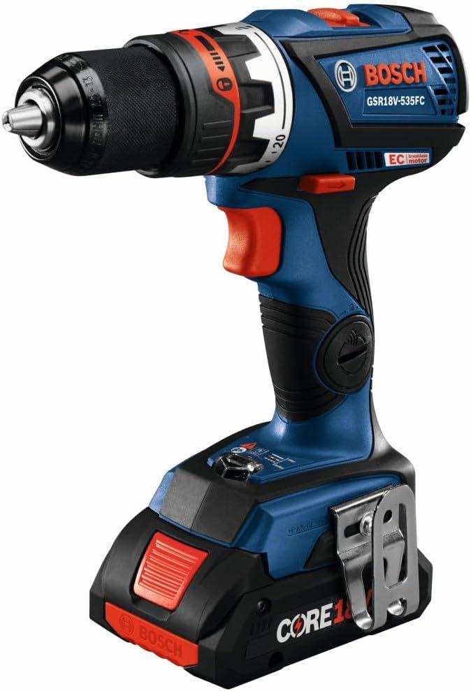 imageBosch GSR18V535FCB15 18V DrillDriver with 5In1 Flexiclick System and 1 CORE18V 4 Ah Advanced Power Battery
