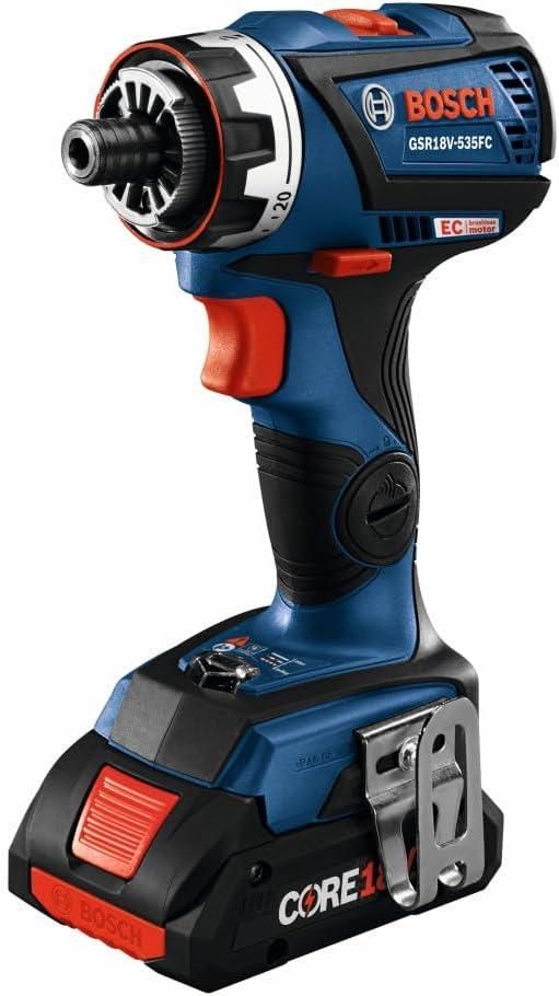 imageBosch GSR18V535FCB15 18V DrillDriver with 5In1 Flexiclick System and 1 CORE18V 4 Ah Advanced Power Battery