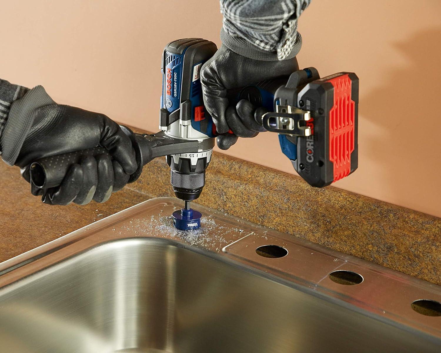 imageBosch GSR18V755CB25 18V EC Brushless ConnectedReady Brute Tough 12 In DrillDriver Kit with 2 CORE18V 40 Ah Compact Batteries