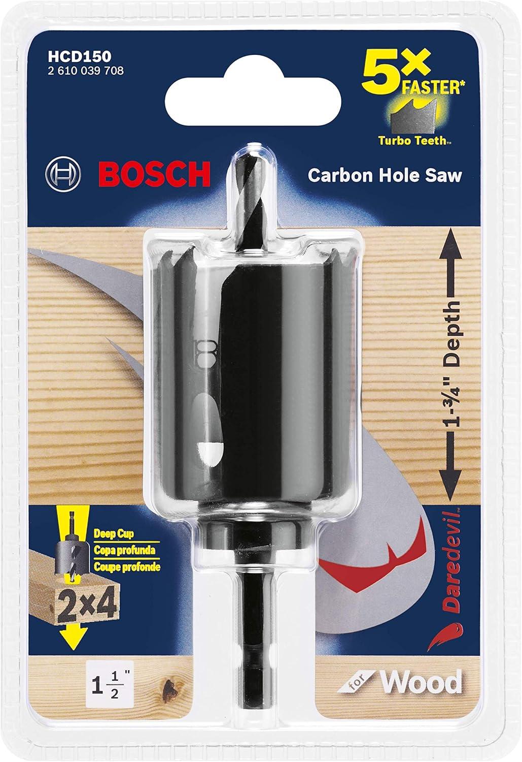 imageBosch HCD150 112 In Daredevil Wood Hole Saw with Arbor