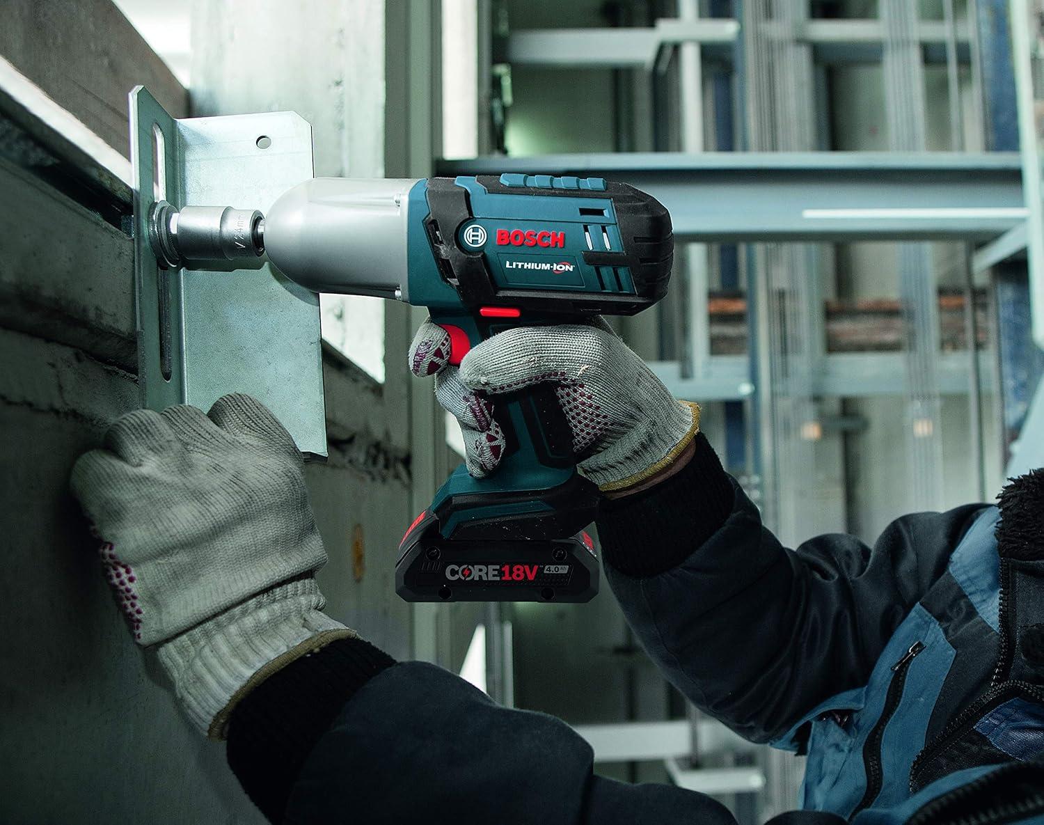 imageBosch HTH181B25 18V High Torque Impact Wrench wPin Detent w 2 40 Ah CORE Compact Batteries