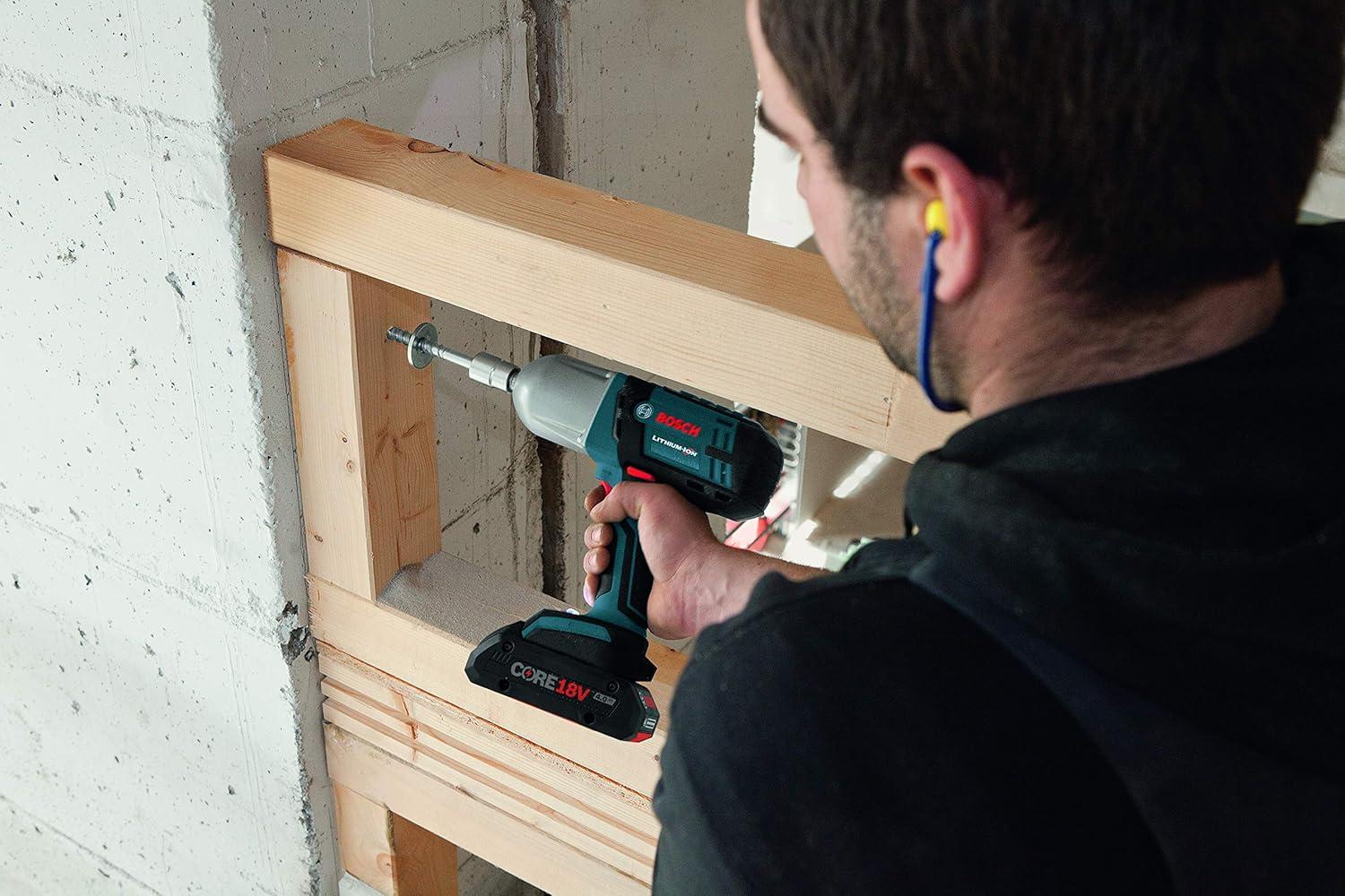 imageBosch HTH181B25 18V High Torque Impact Wrench wPin Detent w 2 40 Ah CORE Compact Batteries